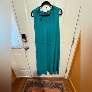 Max Studio Turquoise Ruffled Dress